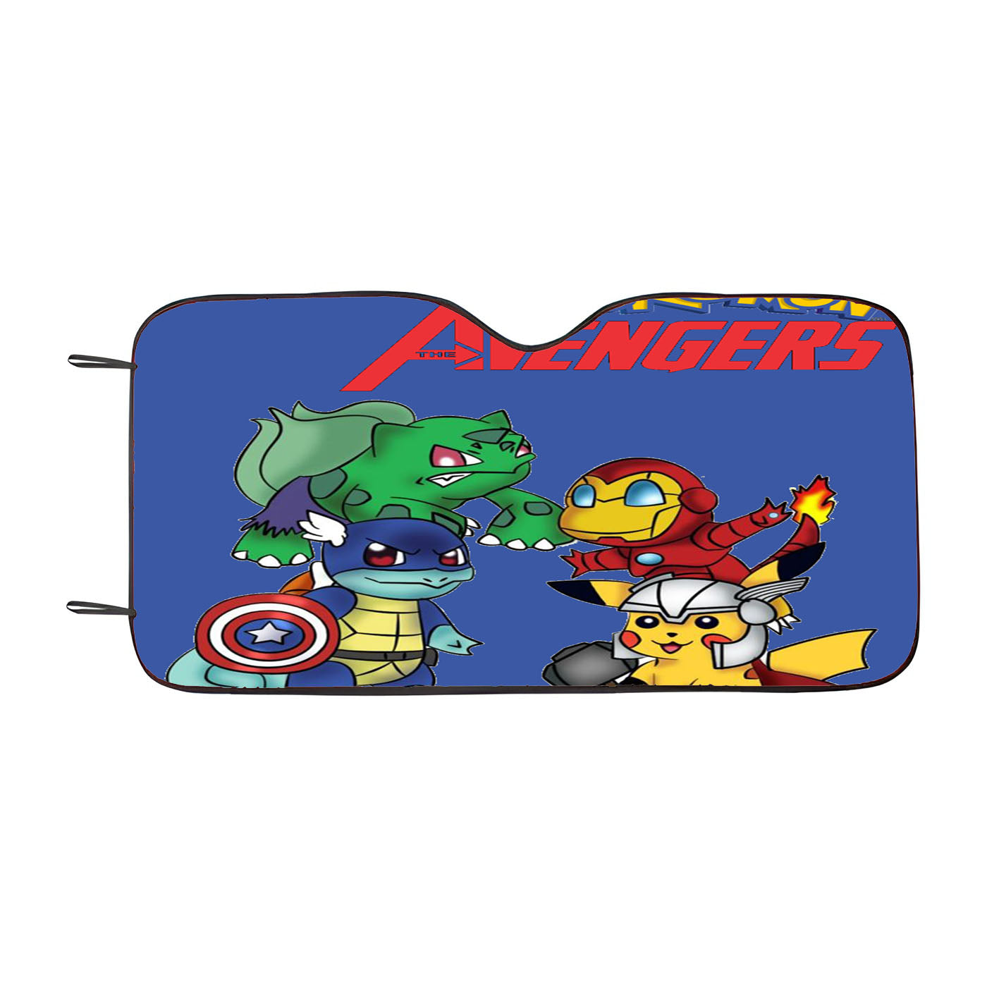 Pokemon Avengers Car Auto Sun Shade Windshield Cover