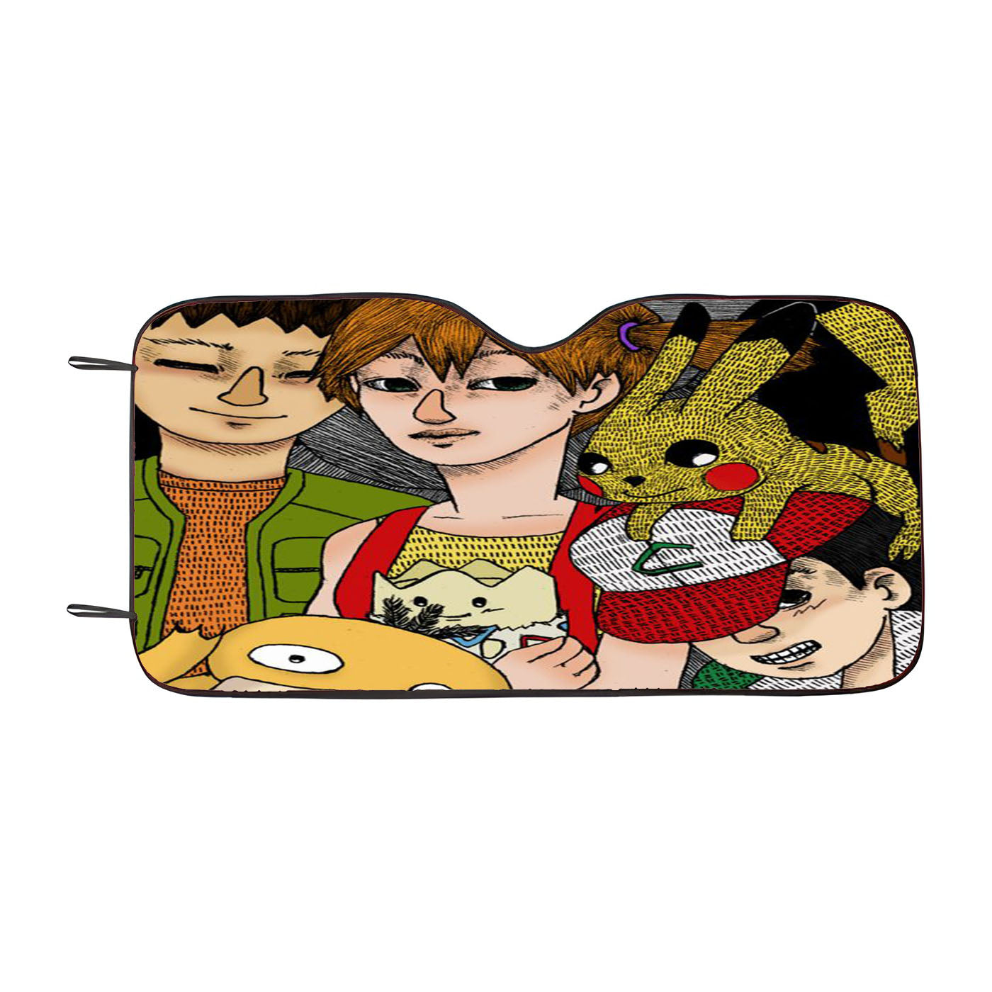 Pokemon Drawing Car Auto Sun Shade Windshield Cover