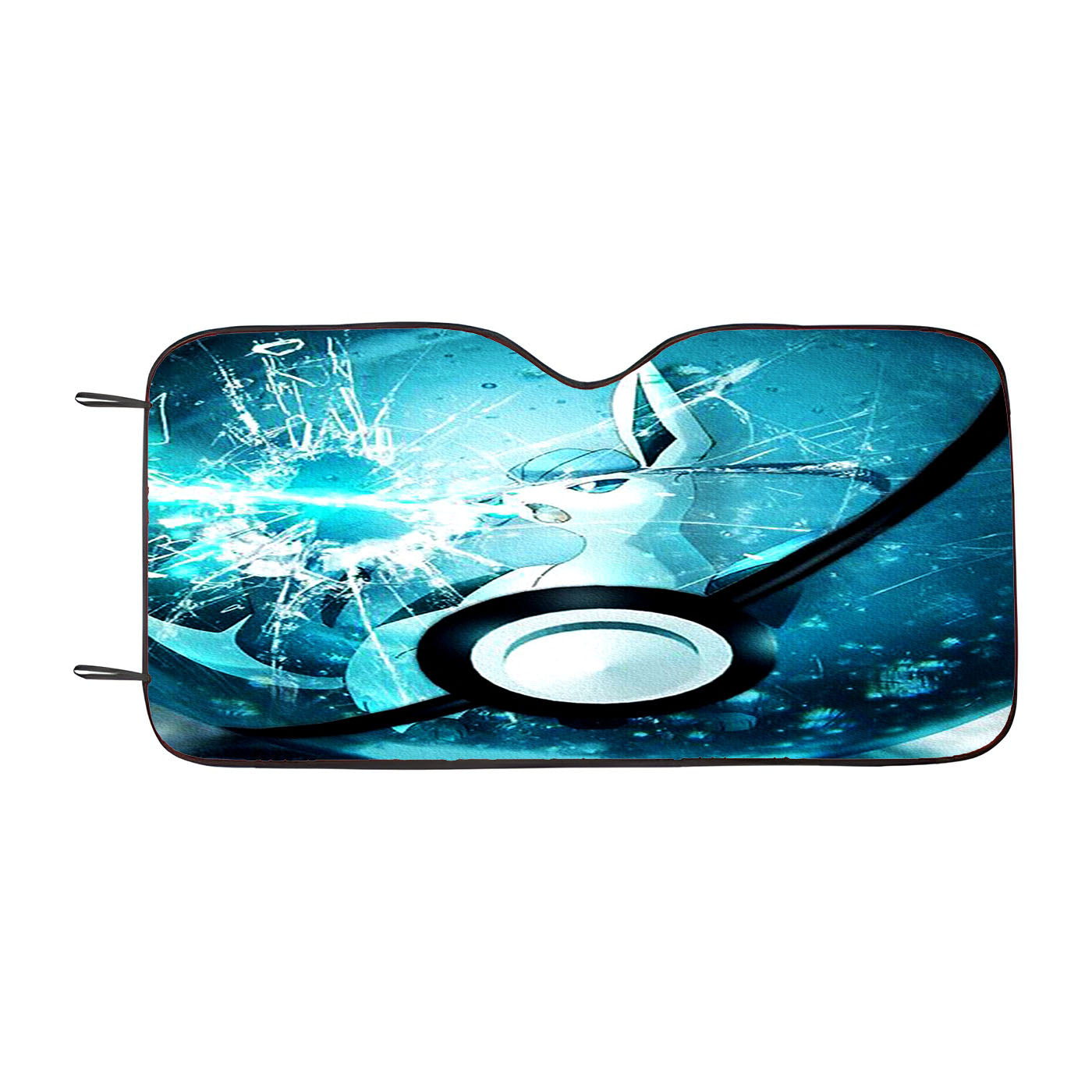 Pokemon Glaceon Pokebolas Car Auto Sun Shade Windshield Cover
