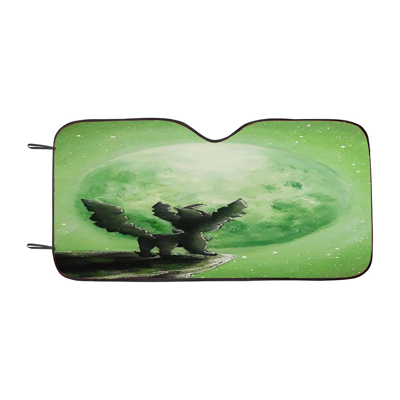 Pokemon Leafeon Under The Moon Art Car Auto Sun Shade Windshield Cover