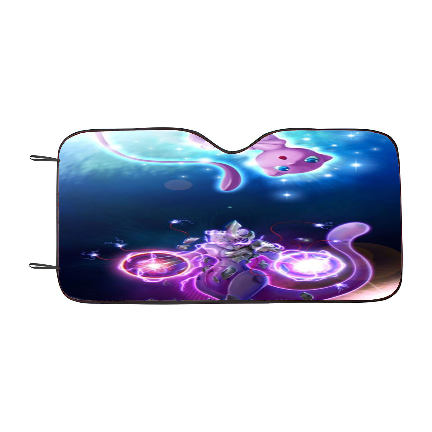 Pokemon Mew And Mewtwo Galaxy Fanart Car Auto Sun Shade Windshield Cover