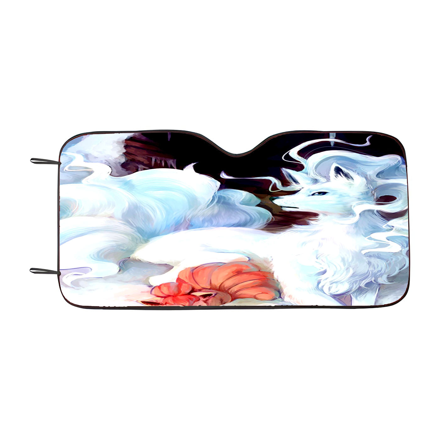 Pokemon Shiny Ninetales Alola Form Car Auto Sun Shade Windshield Cover