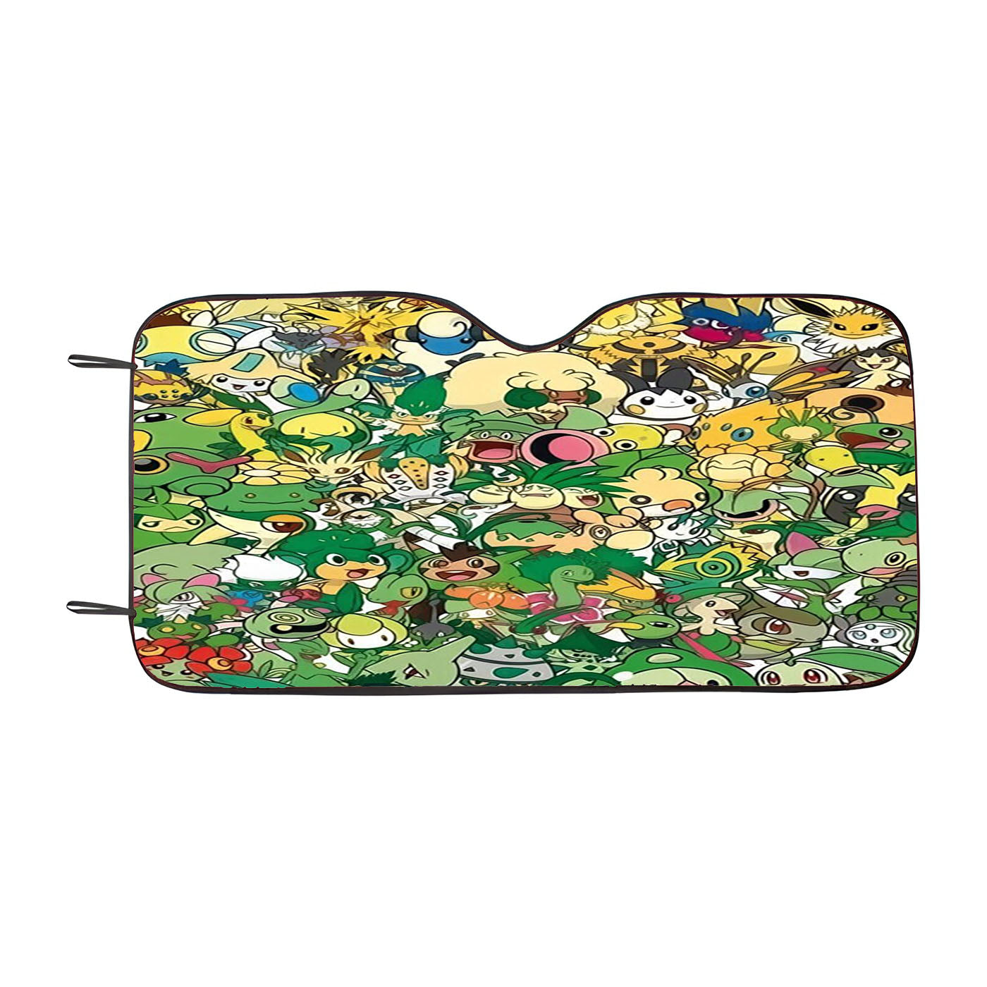Pokemon Yellow And Green Characters Car Auto Sun Shade Windshield Cover