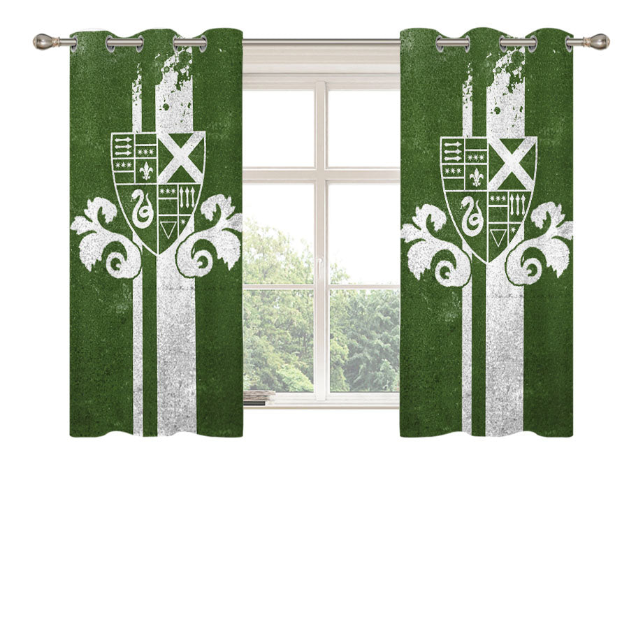 Slytherin Crest Peach Skin Window Curtains