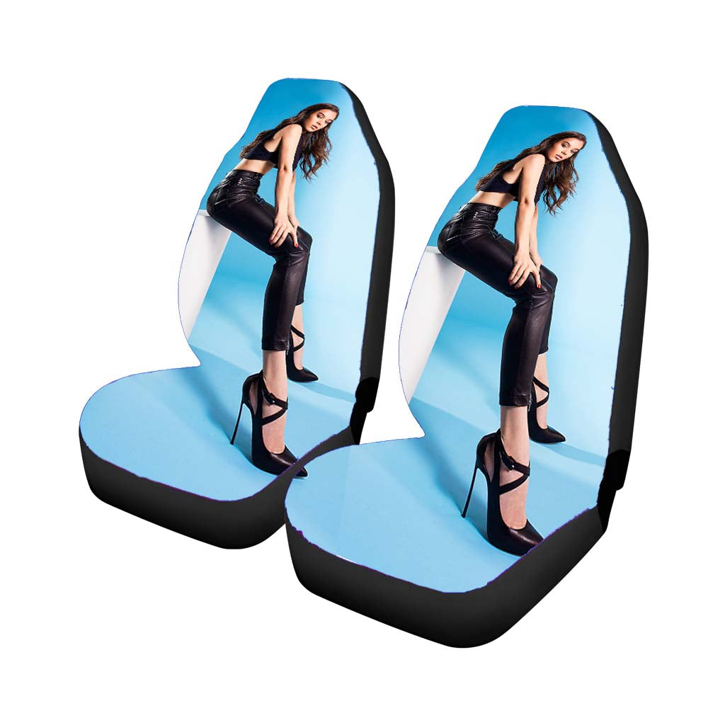Hailee Steinfeld Blue Background Car Seat Covers