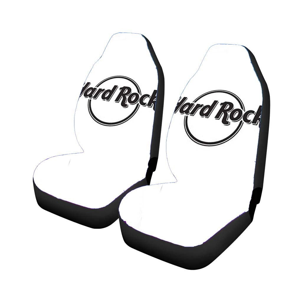 Hard Rock Logo White Car Seat Covers