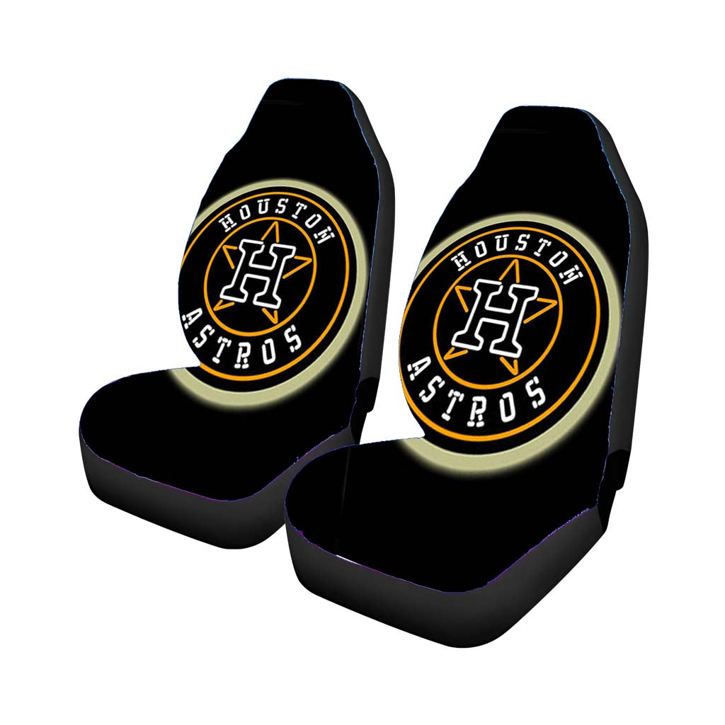 Black Huston Astros Car Seat Covers