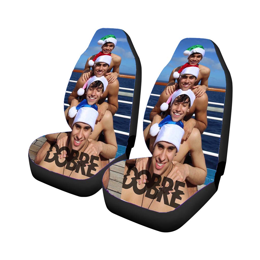 Dobre Brothers Twin Christmas Face Pyramid Car Seat Covers