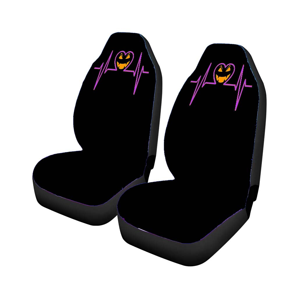 Heartbeat Jack O Lantern Halloween Holiday Car Seat Covers