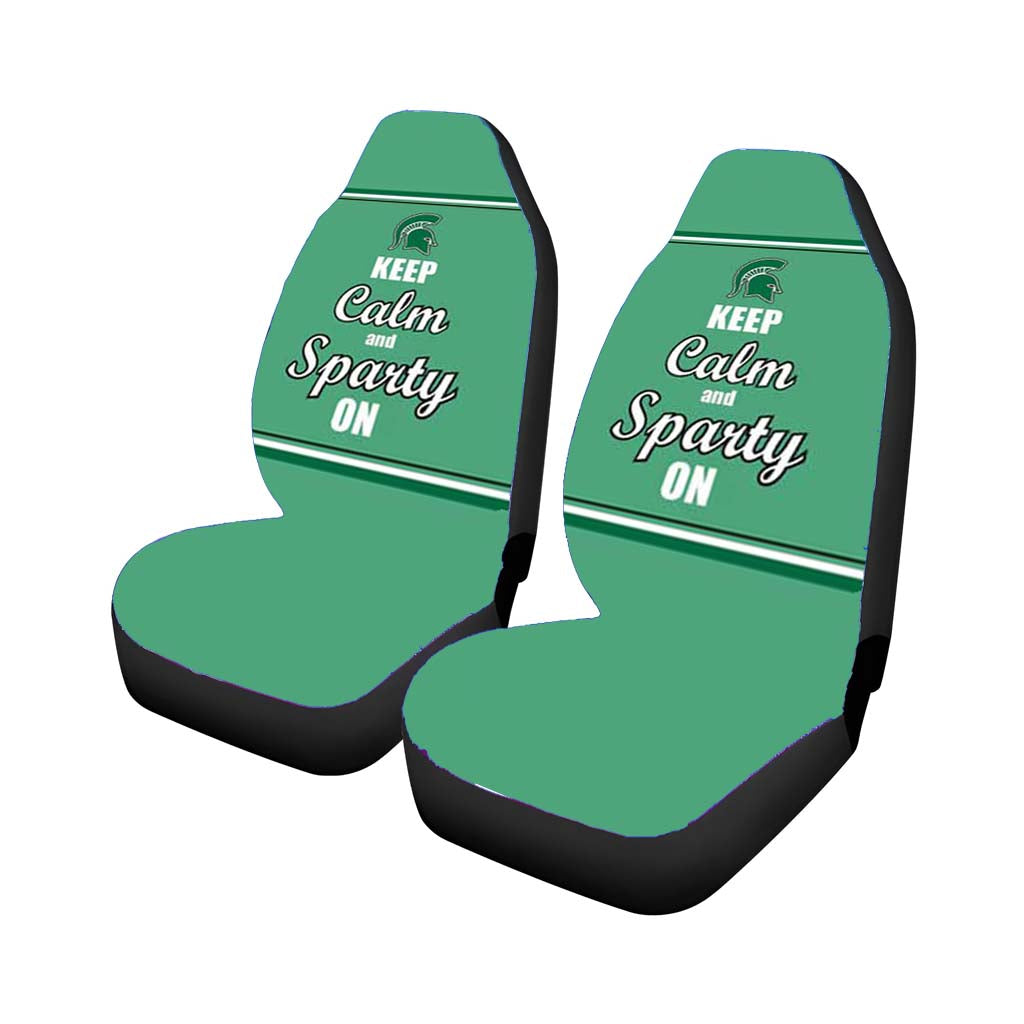 Keep Calm Sparty On Car Seat Covers