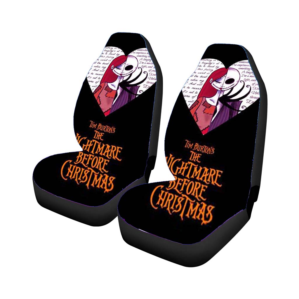 Nightmare Before Christmas Jack Sally Split Car Seat Covers