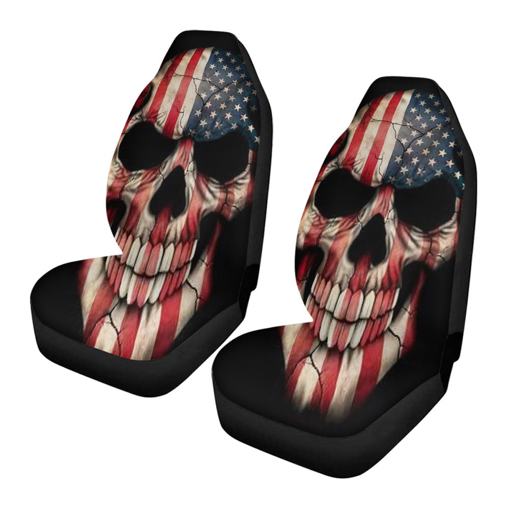 American Flag Skull Car Seat Covers