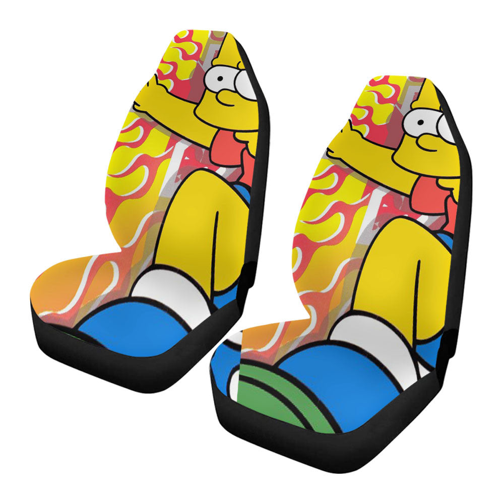 Bart Simpson Flame Skater Car Seat Covers
