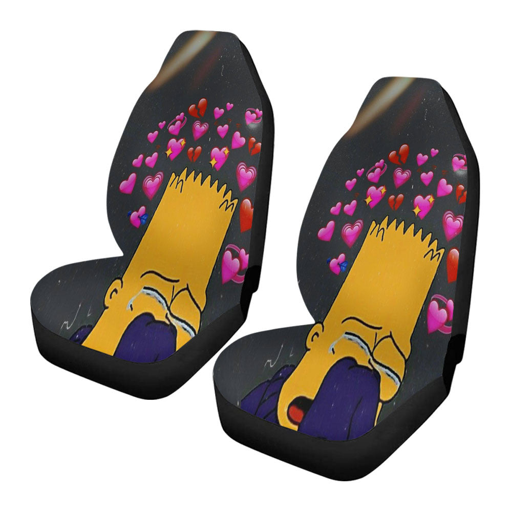 Bart Simpson Sad Life Car Seat Covers