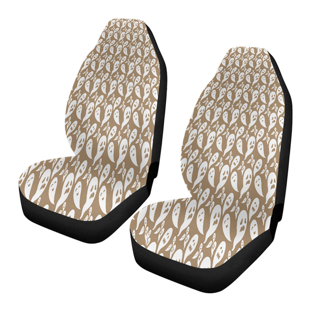 Brown Ghosts Pattern Halloween Car Seat Covers
