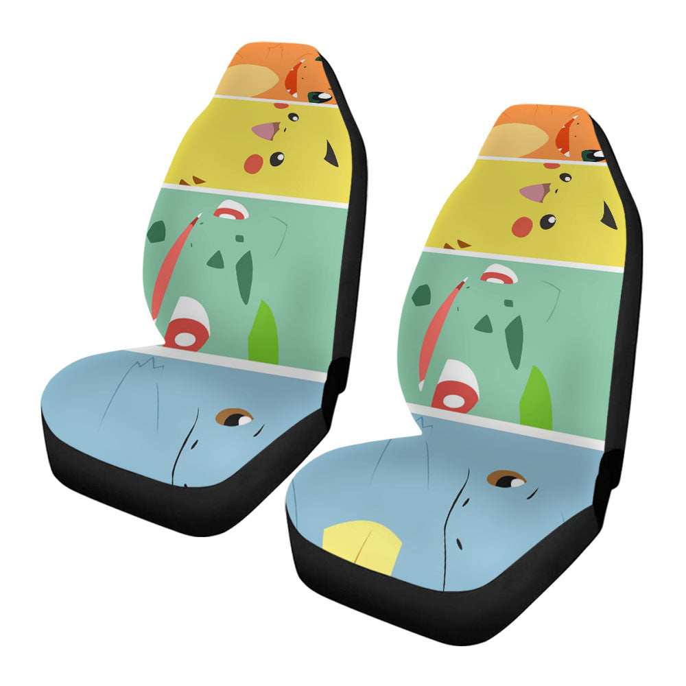 Bulbasaur Squirtle Charmander Pikachu Car Seat Covers