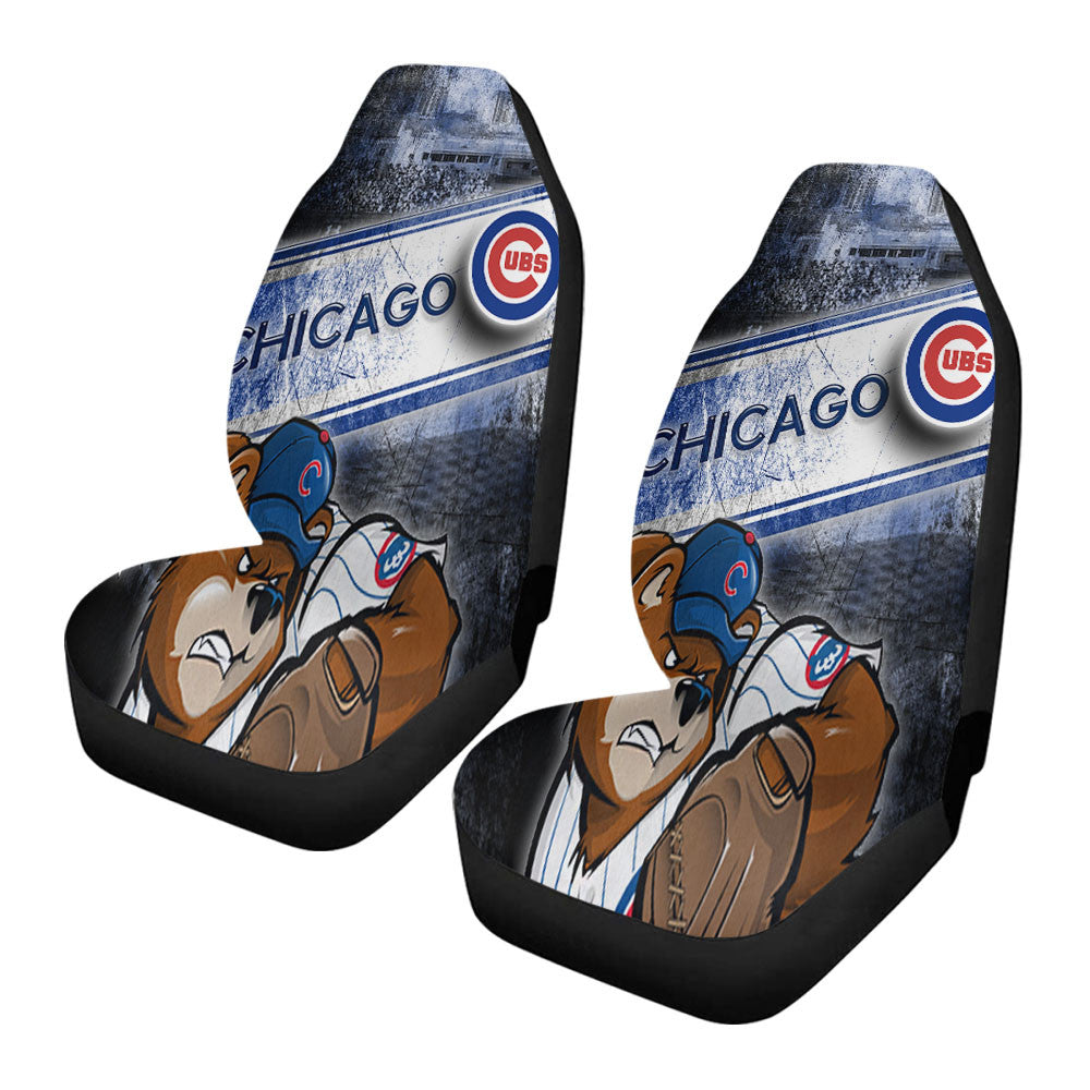 Chicago Cubs Bears Grunge Car Seat Covers