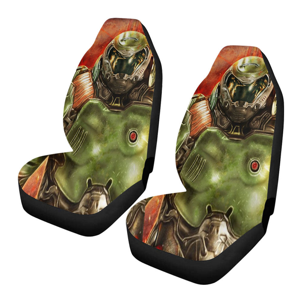 Doomguy Green Costume Car Seat Covers