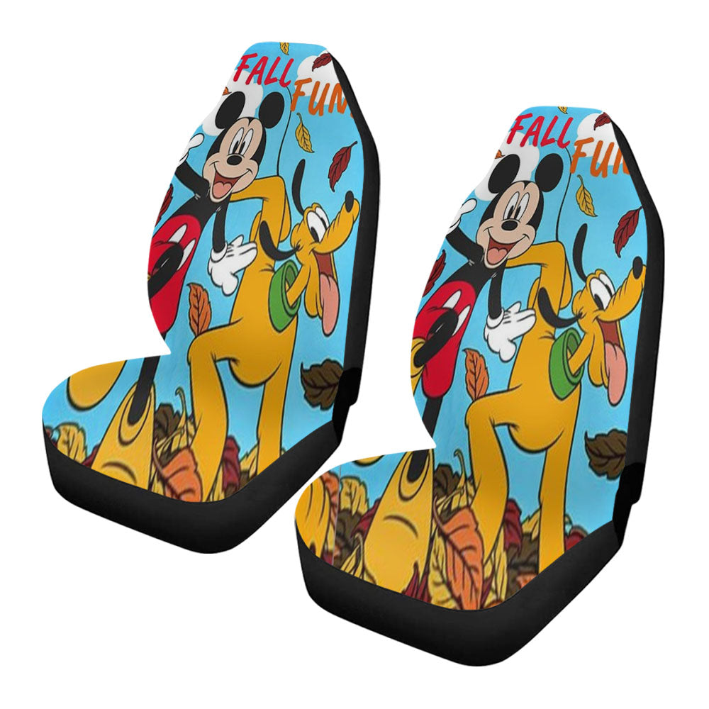 Fall Fun Mickey And Pluto Car Seat Covers