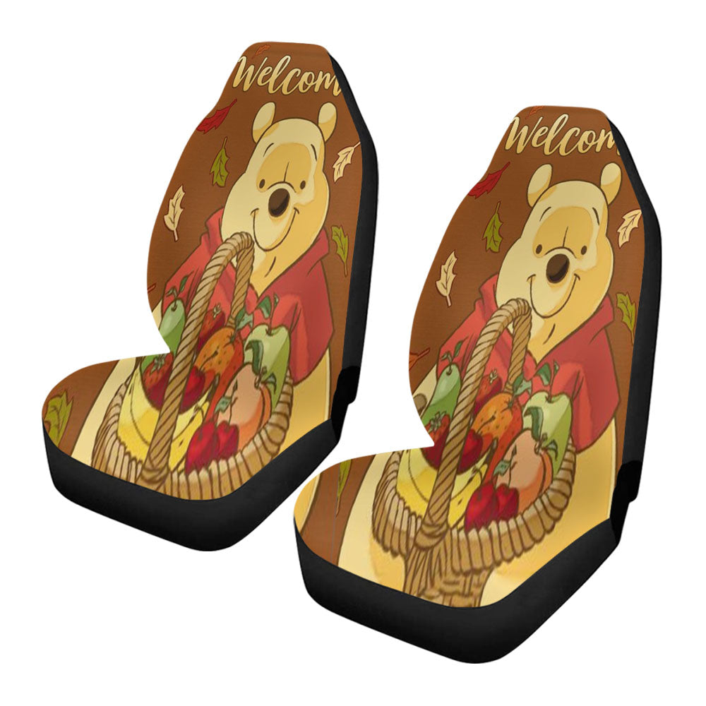 Fall Pooh Welcome Car Seat Covers