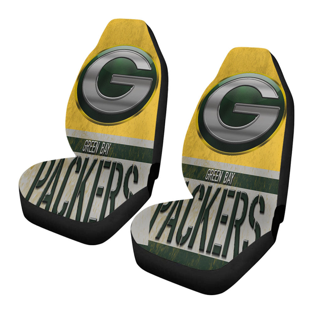 Green Bay Packers Emblem Logo Yellow Car Seat Covers