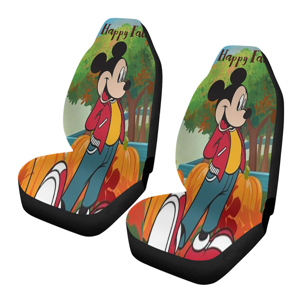 Happy Fall Pumpkin Patch Mickey Car Seat Covers