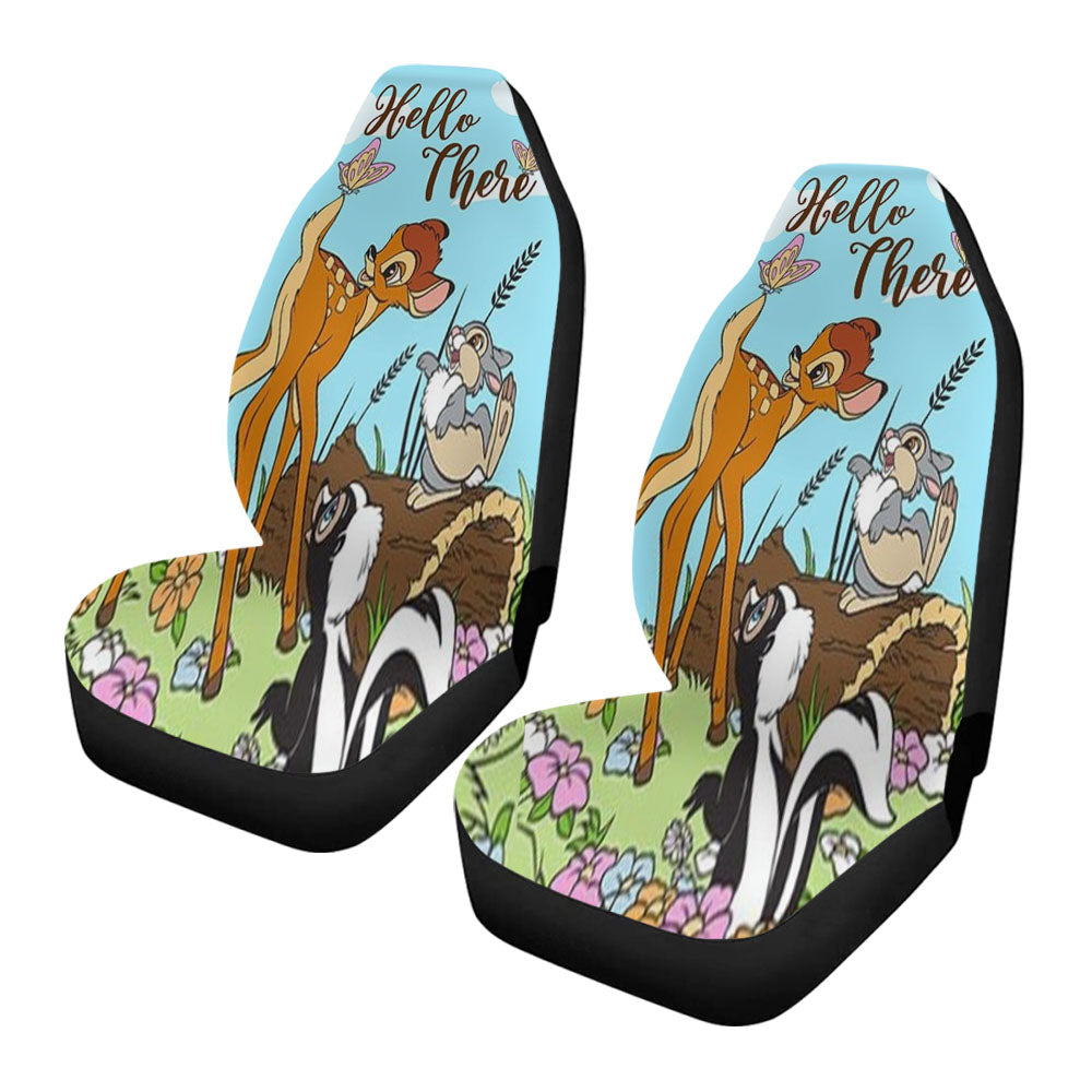 Hello There Spring Bambi Car Seat Covers