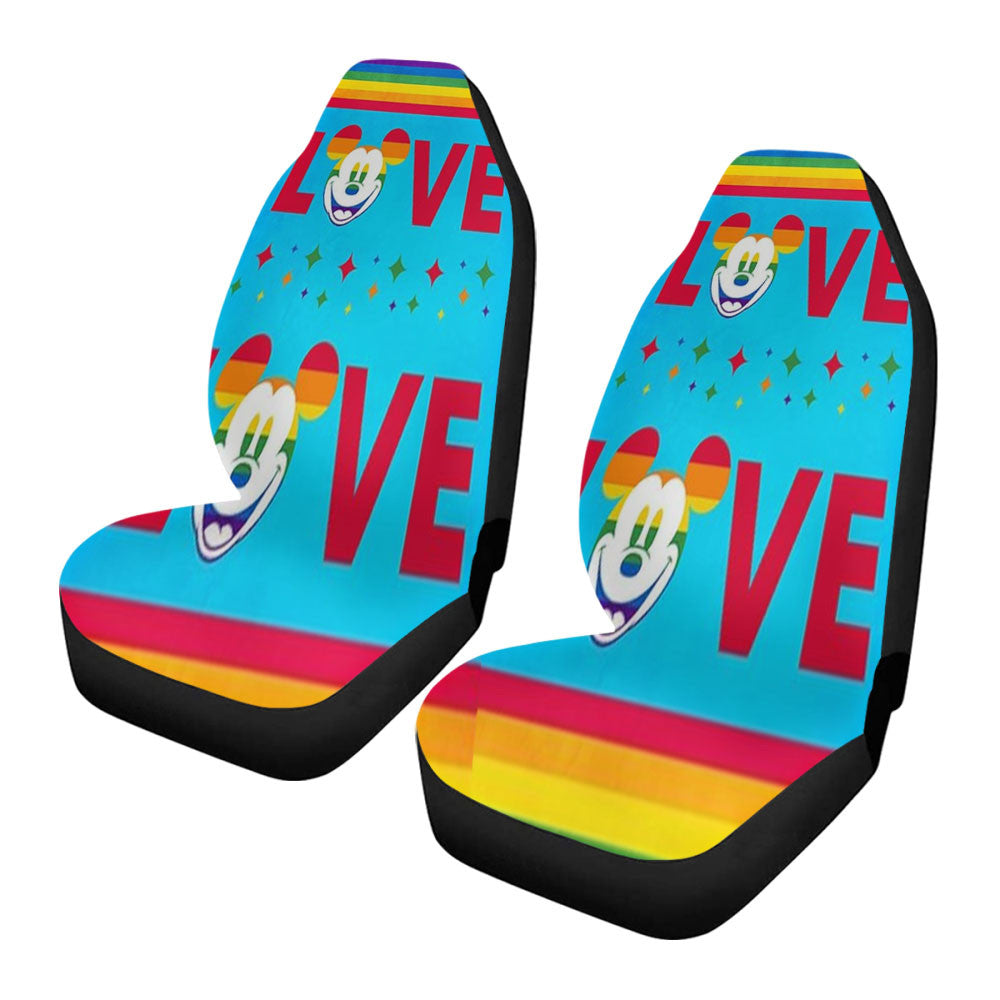 Love Is Love Pride Mickey Car Seat Covers