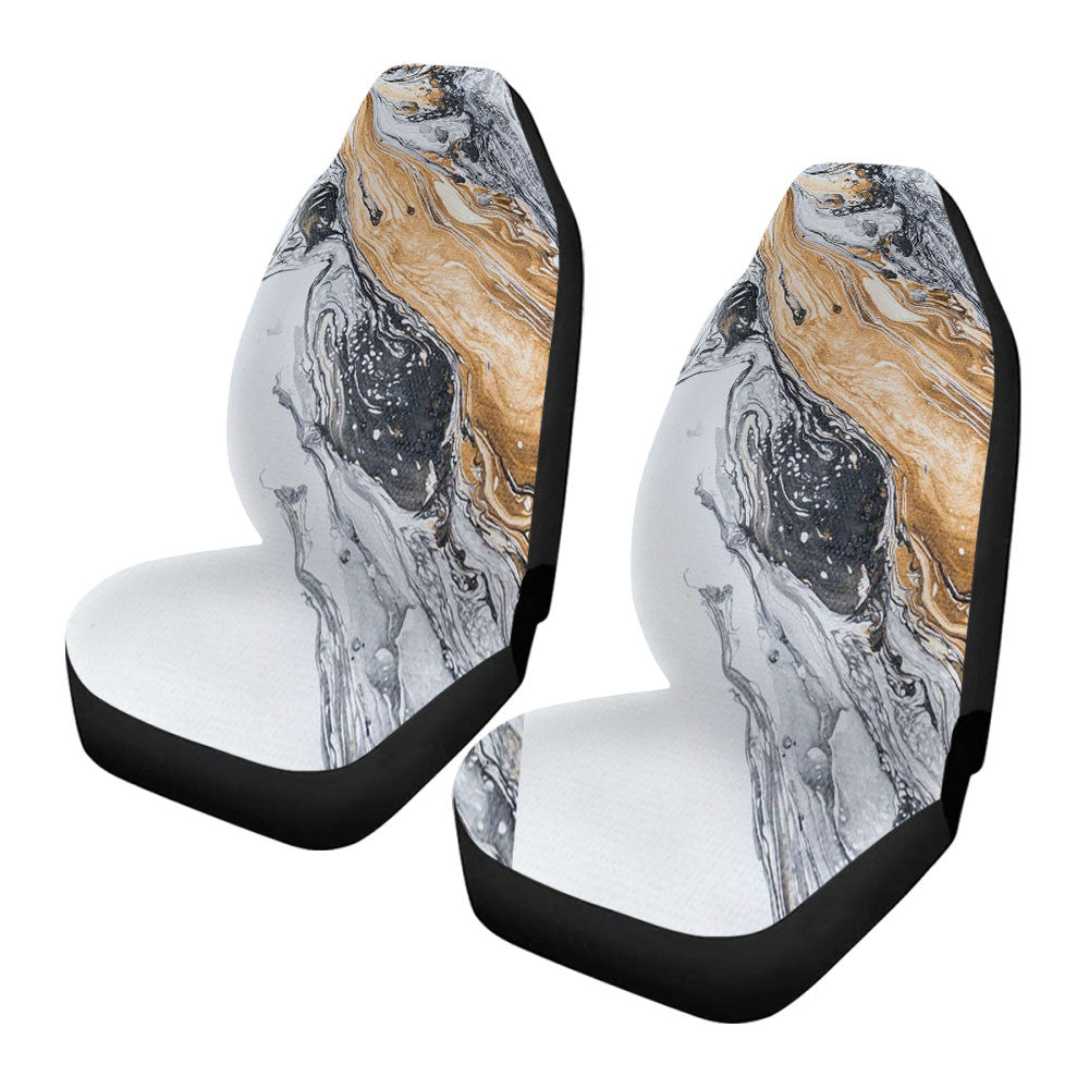 Marble White Milk Gold Liquid Car Seat Covers
