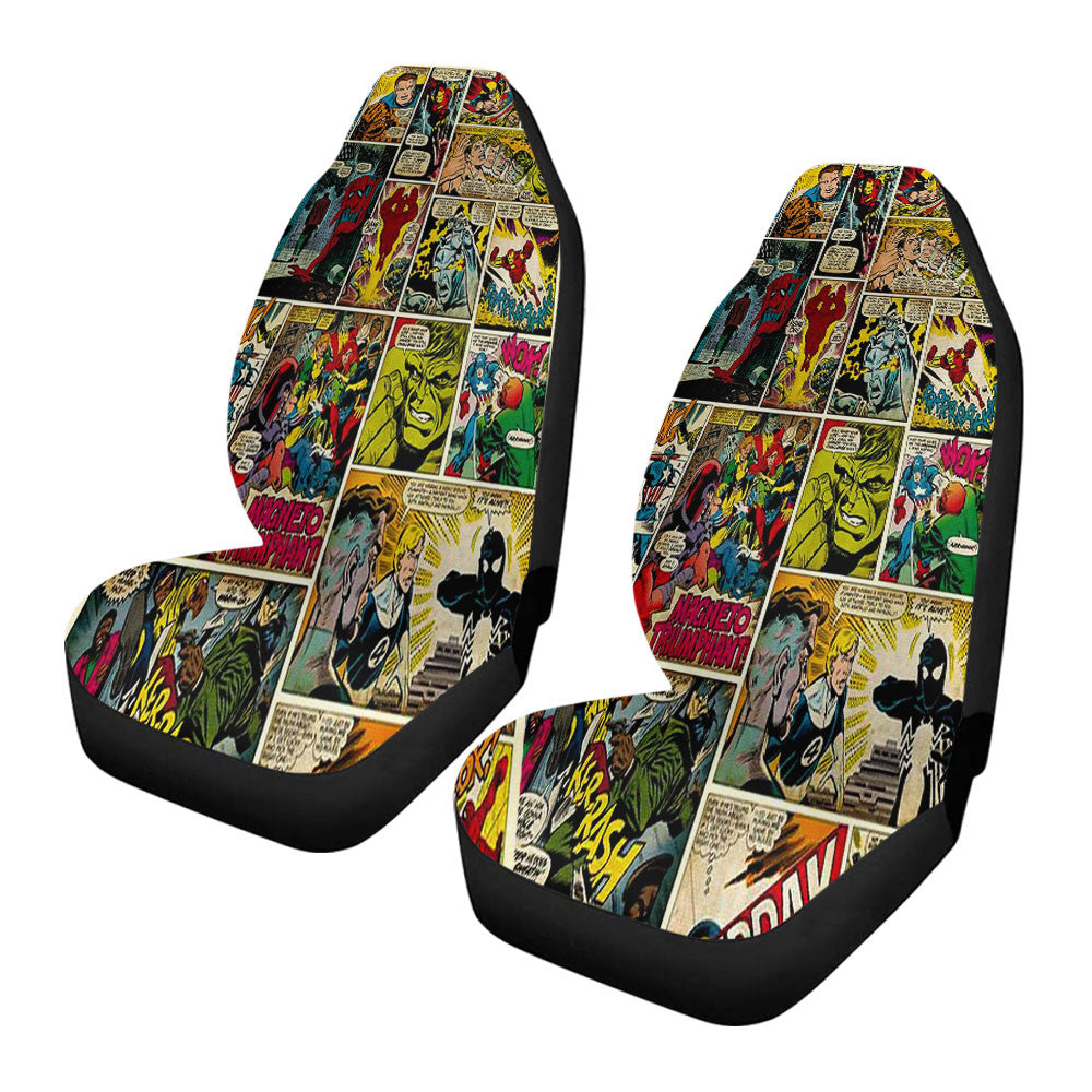 Marvel Comic Book Pages Car Seat Covers