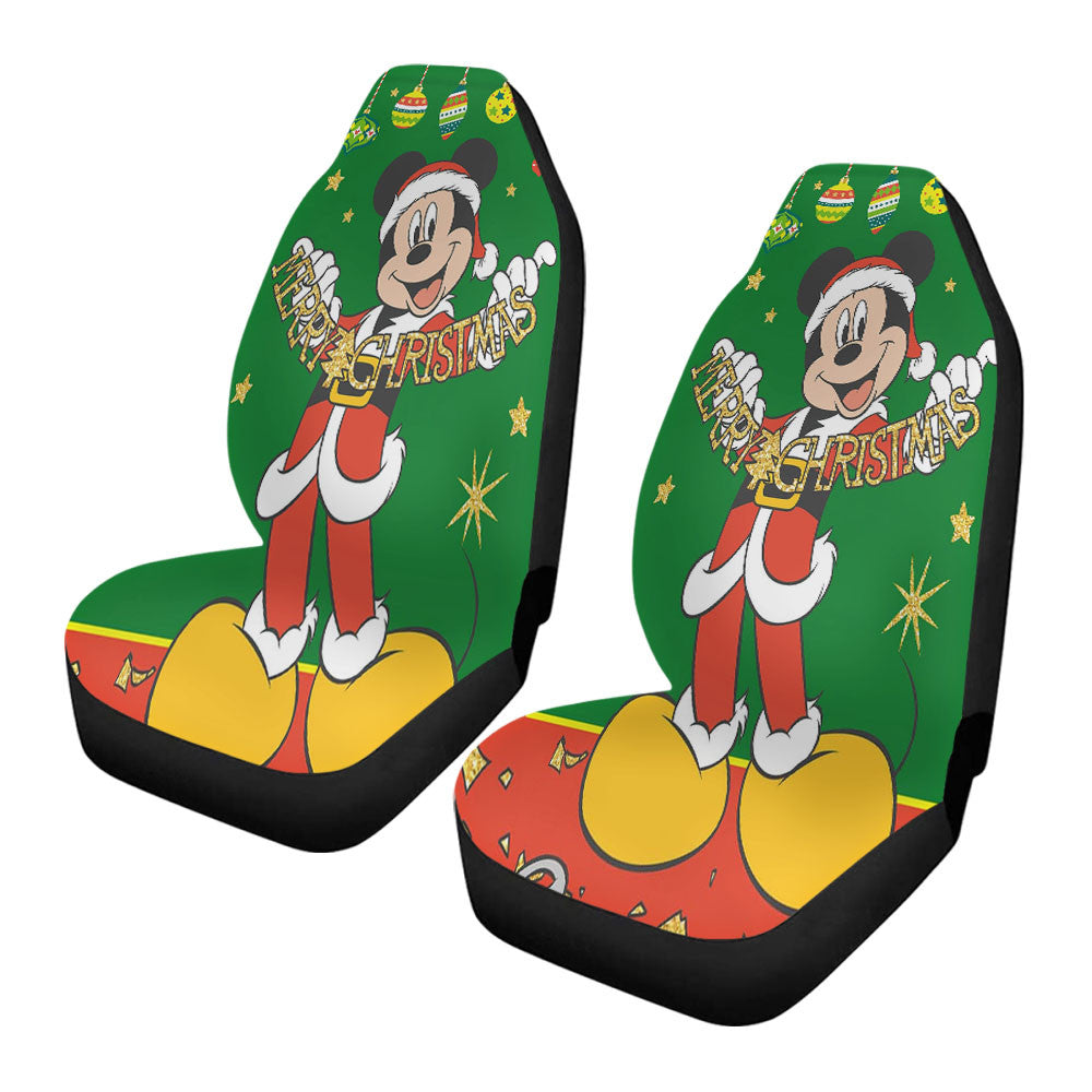 Merry Christmas Cutout Mickey Car Seat Covers