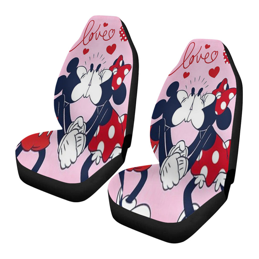 Mickey & Minnie Love Smooch Car Seat Covers