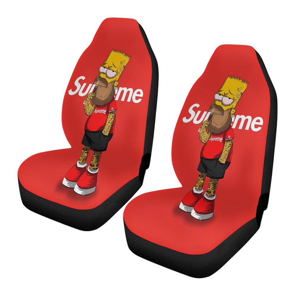 Old Drunk Hypebeast Bart Simpson Car Seat Covers