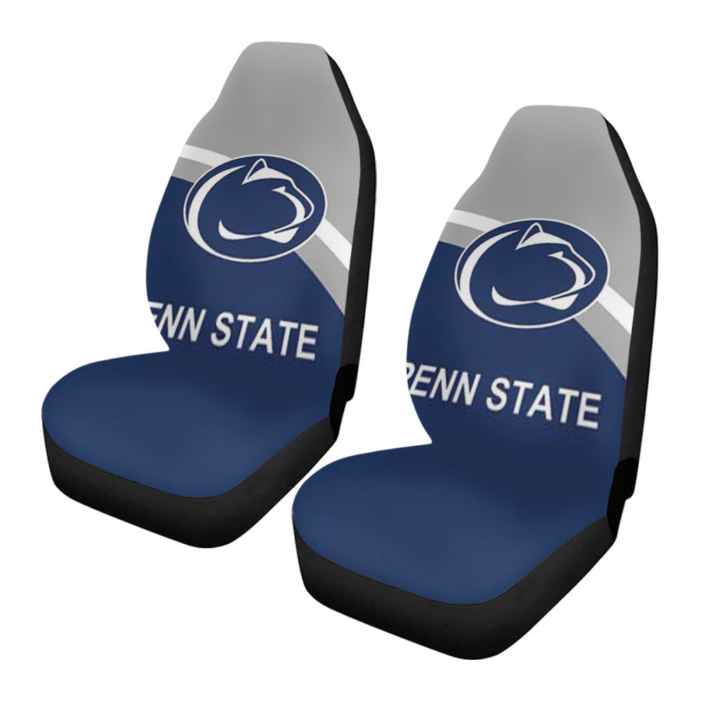 Penn State Blue Grey Circle Car Seat Covers