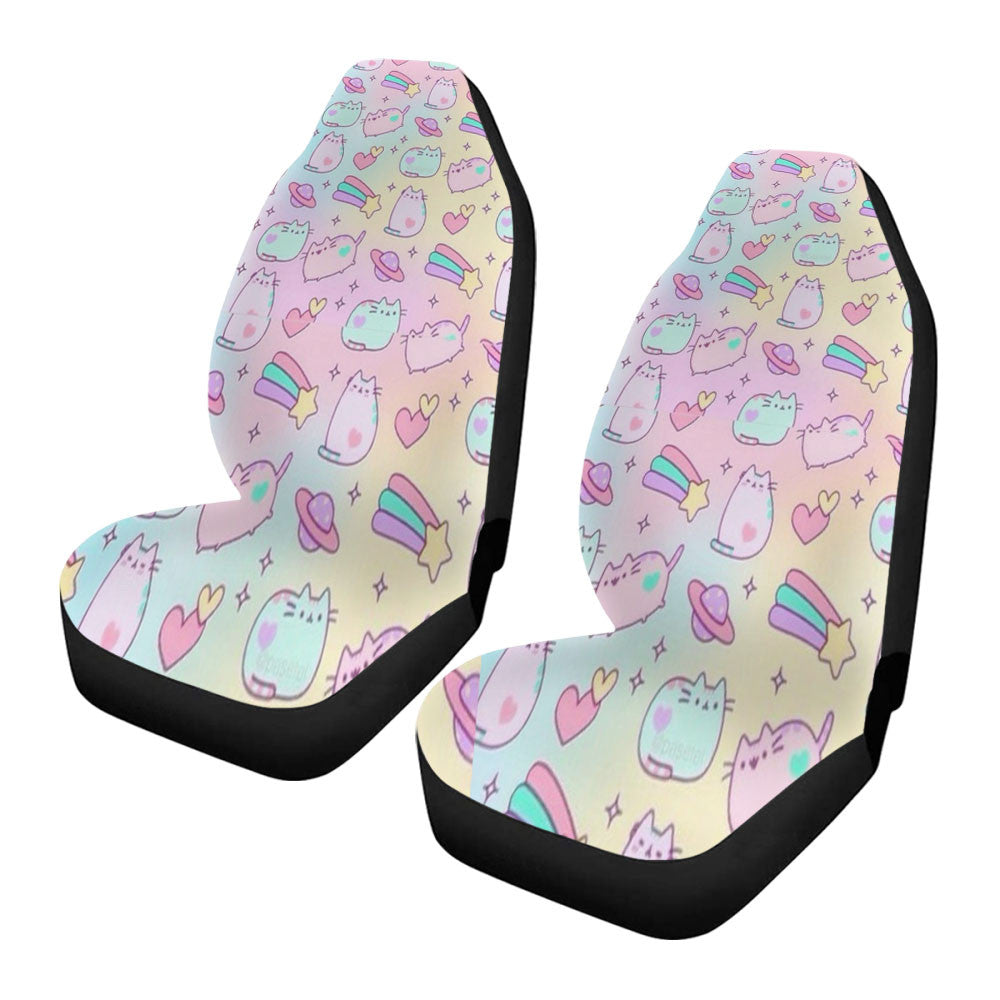 Pusheen Rainbow Pattern Car Seat Covers