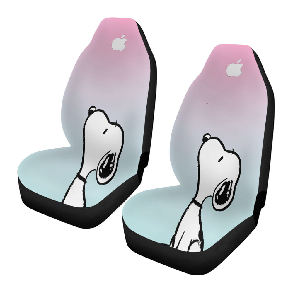 Snoopy Gradient Pink Mint Car Seat Covers