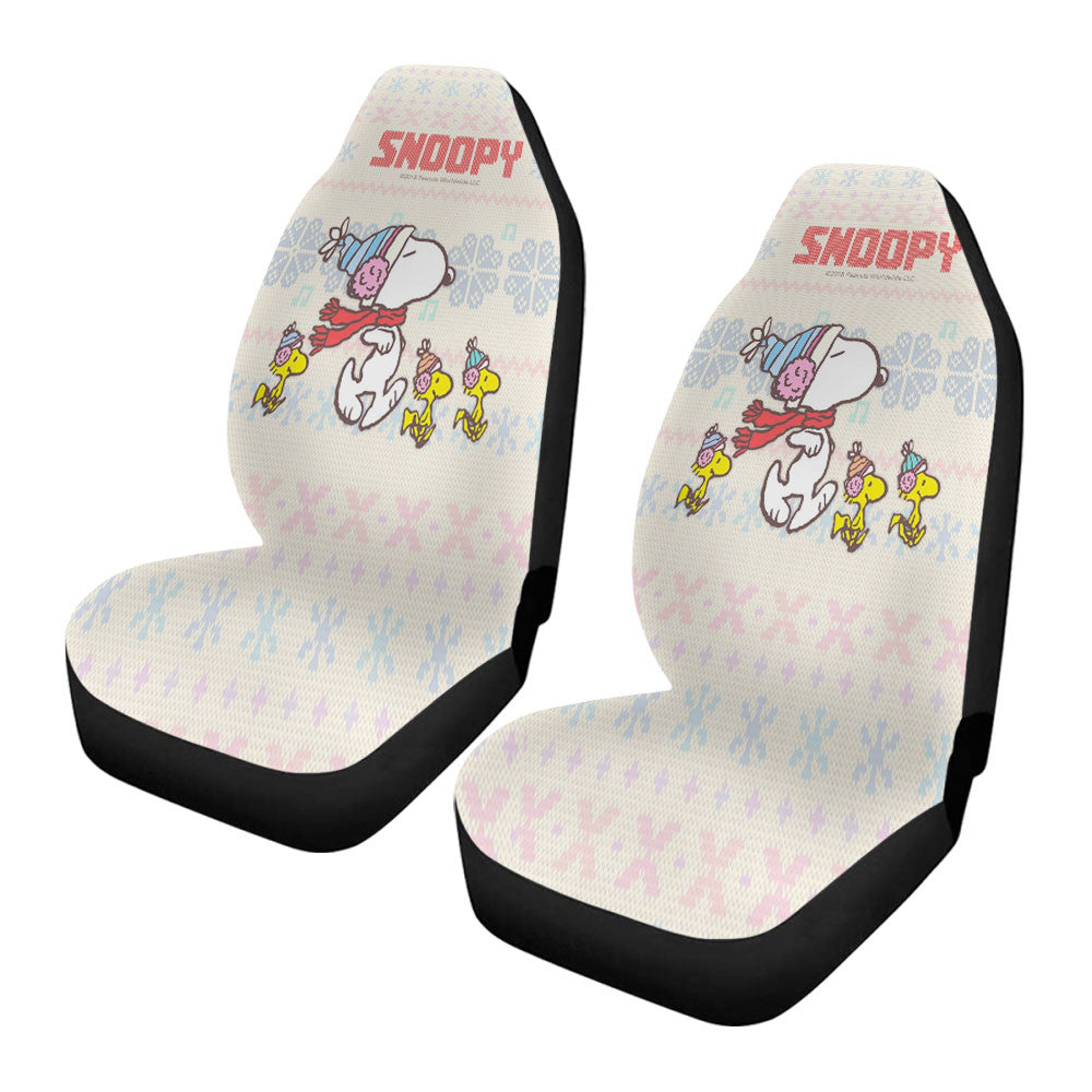 Snoopy'S Winter Clothes Car Seat Covers