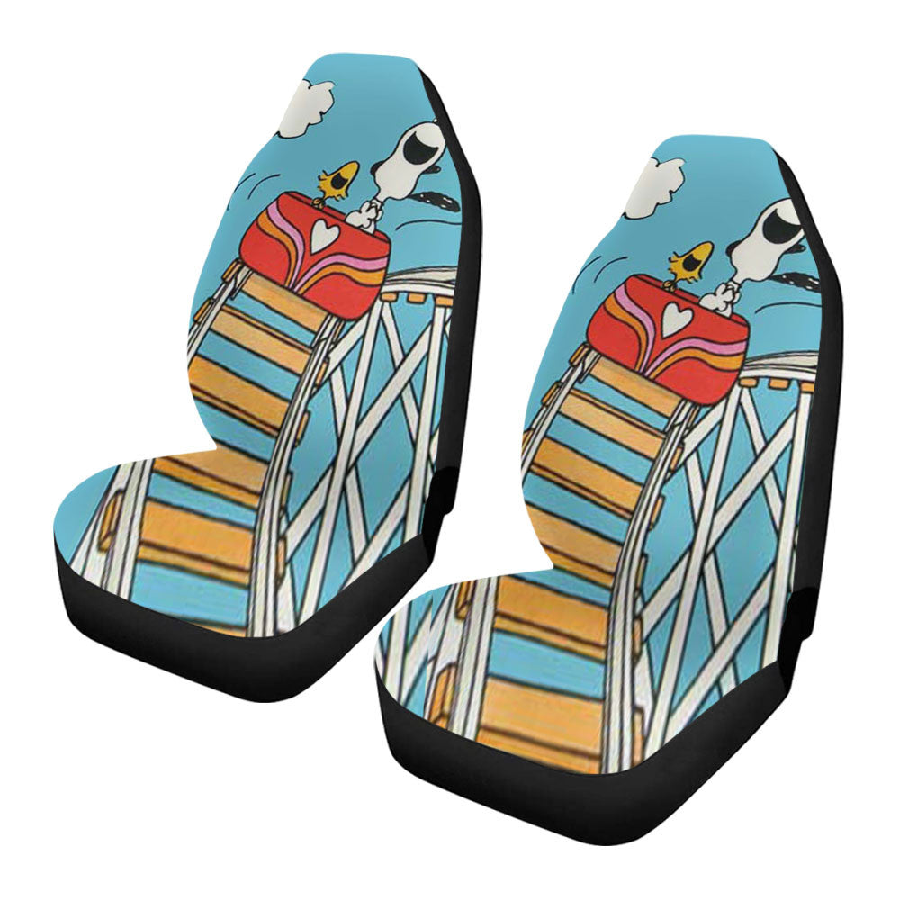 Snoopy Woodstock Rollercoaster Car Seat Covers
