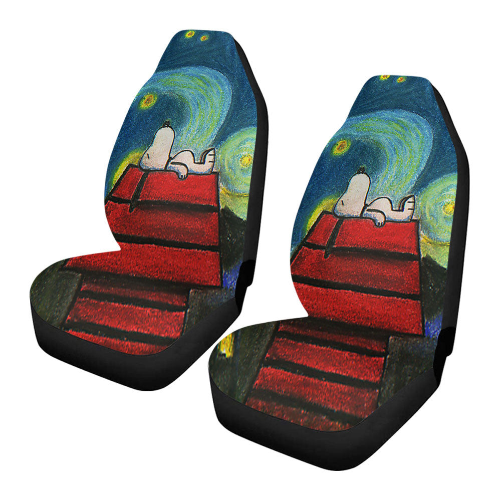 Starry Night Snoopy Car Seat Covers