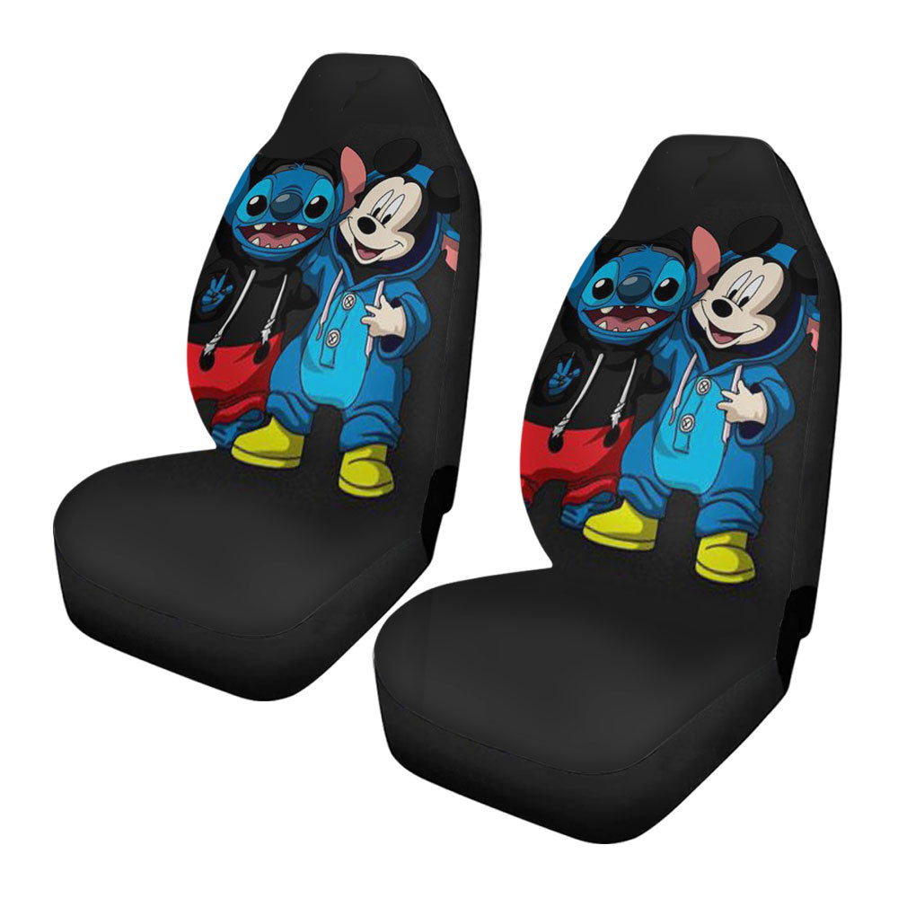 Stitch And Mickey Mouse Car Seat Covers
