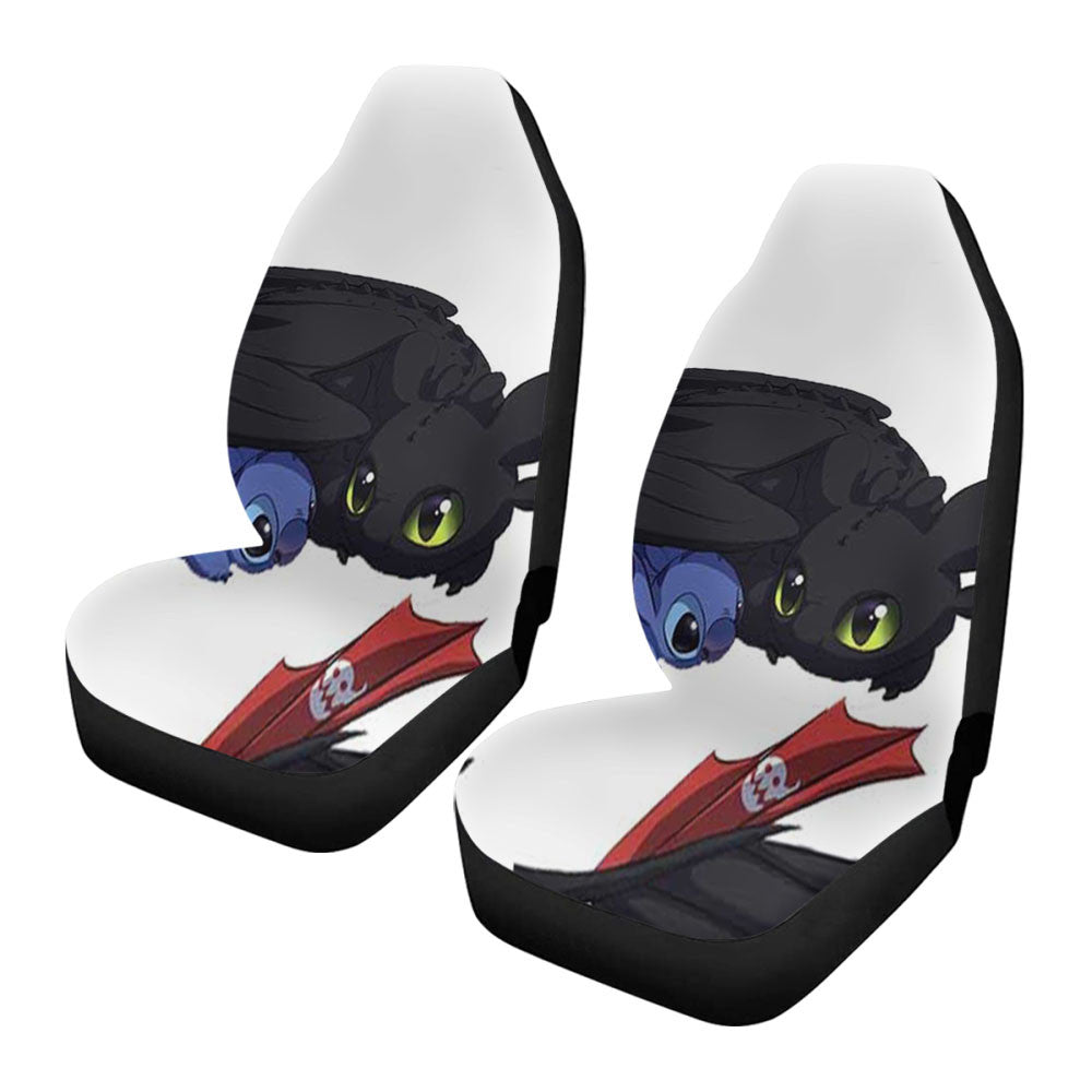 Toothless And Stitch Car Seat Covers