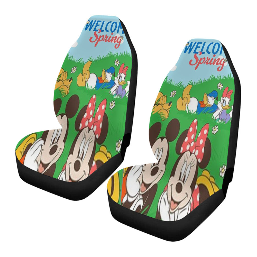 Welcome Spring Mickey And Gang Car Seat Covers