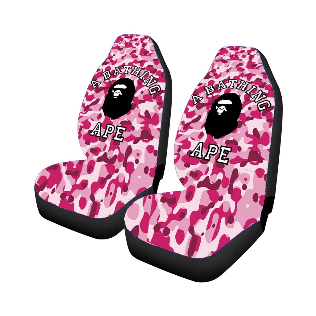 A Bathing Ape Pink car Seat Covers