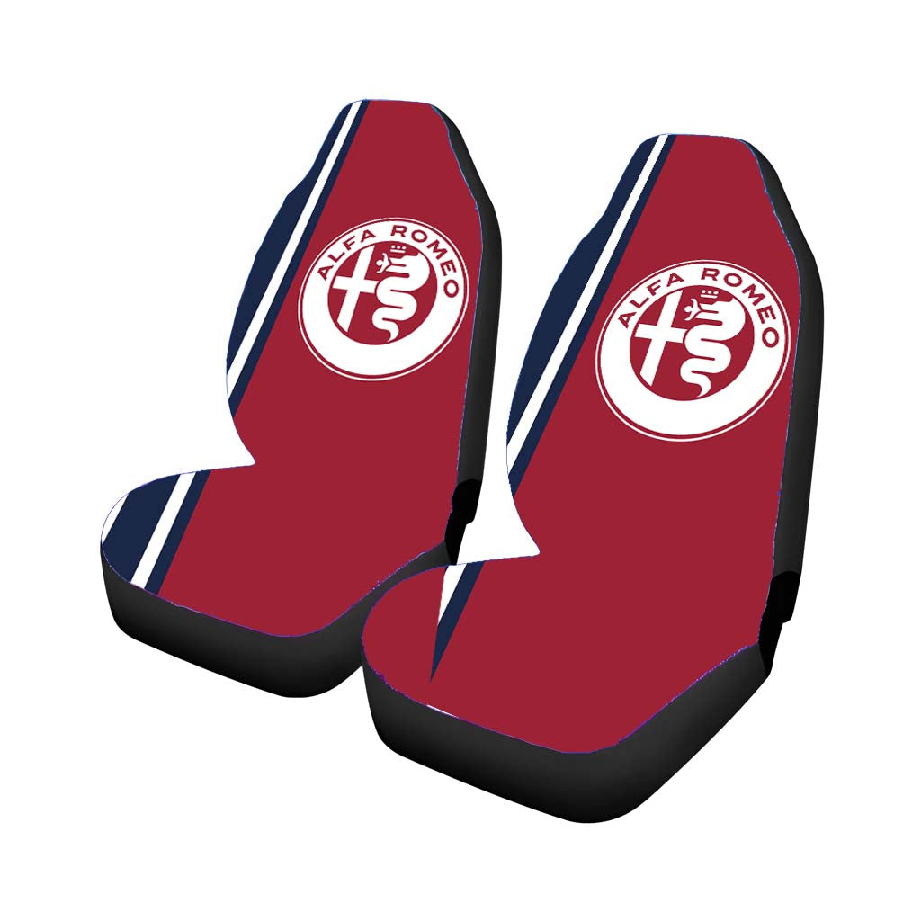 Alfa Romeo Red Blue And White Wallpaper car Seat Covers