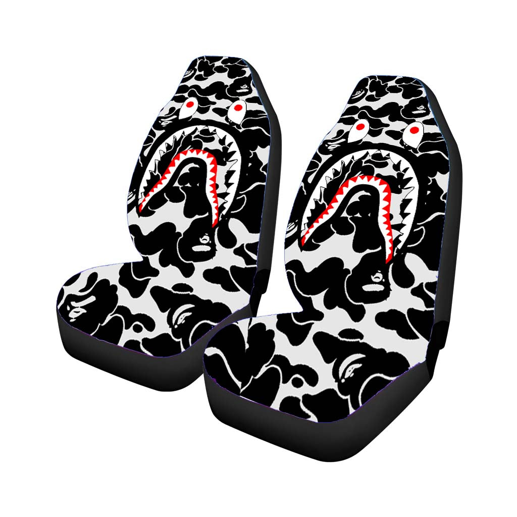 Bape Camo Shark Black car Seat Covers