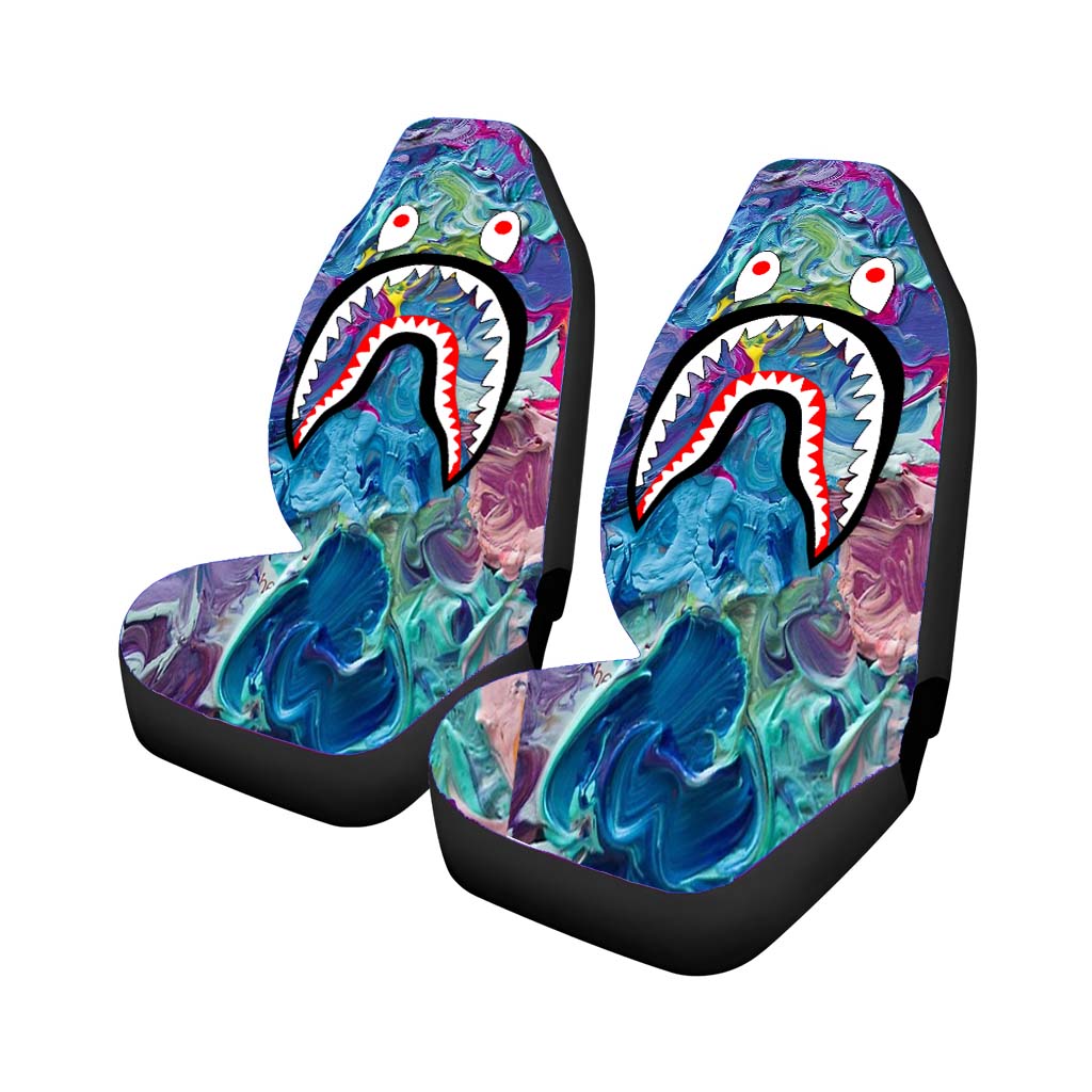 Bape Shark Rainbow Flow Abstraction car Seat Covers