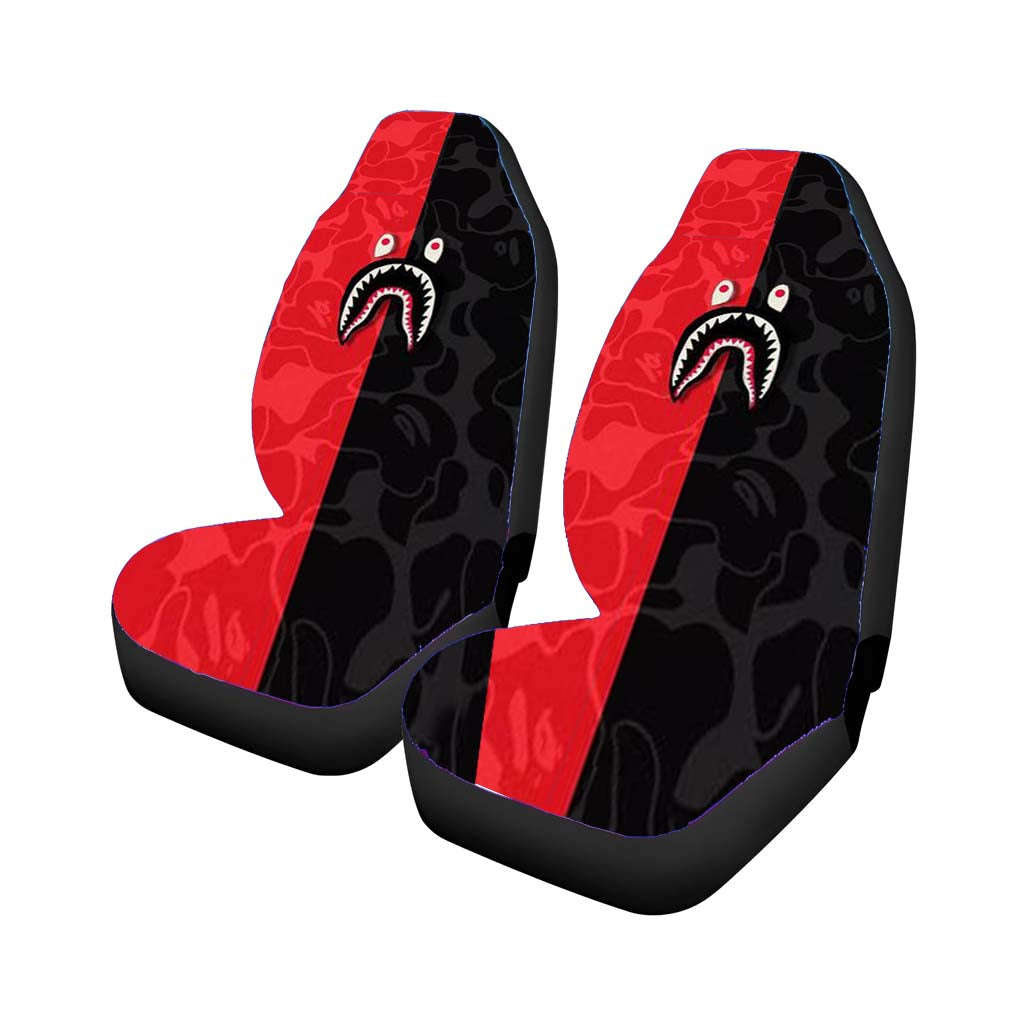 Bape Shark Red Camo Simple car Seat Covers