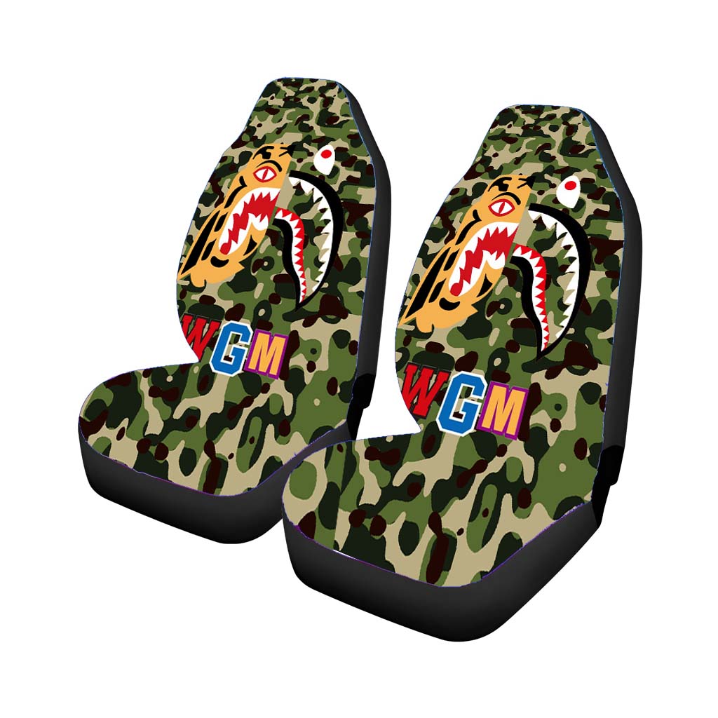 Bape Tiger Shark Green car Seat Covers