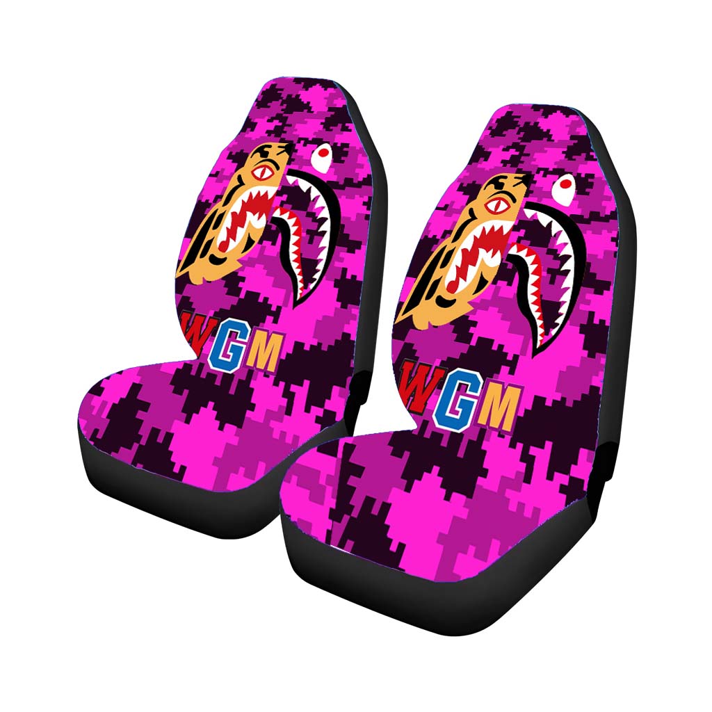 Bape Tiger Shark Purple 8 Bit car Seat Covers