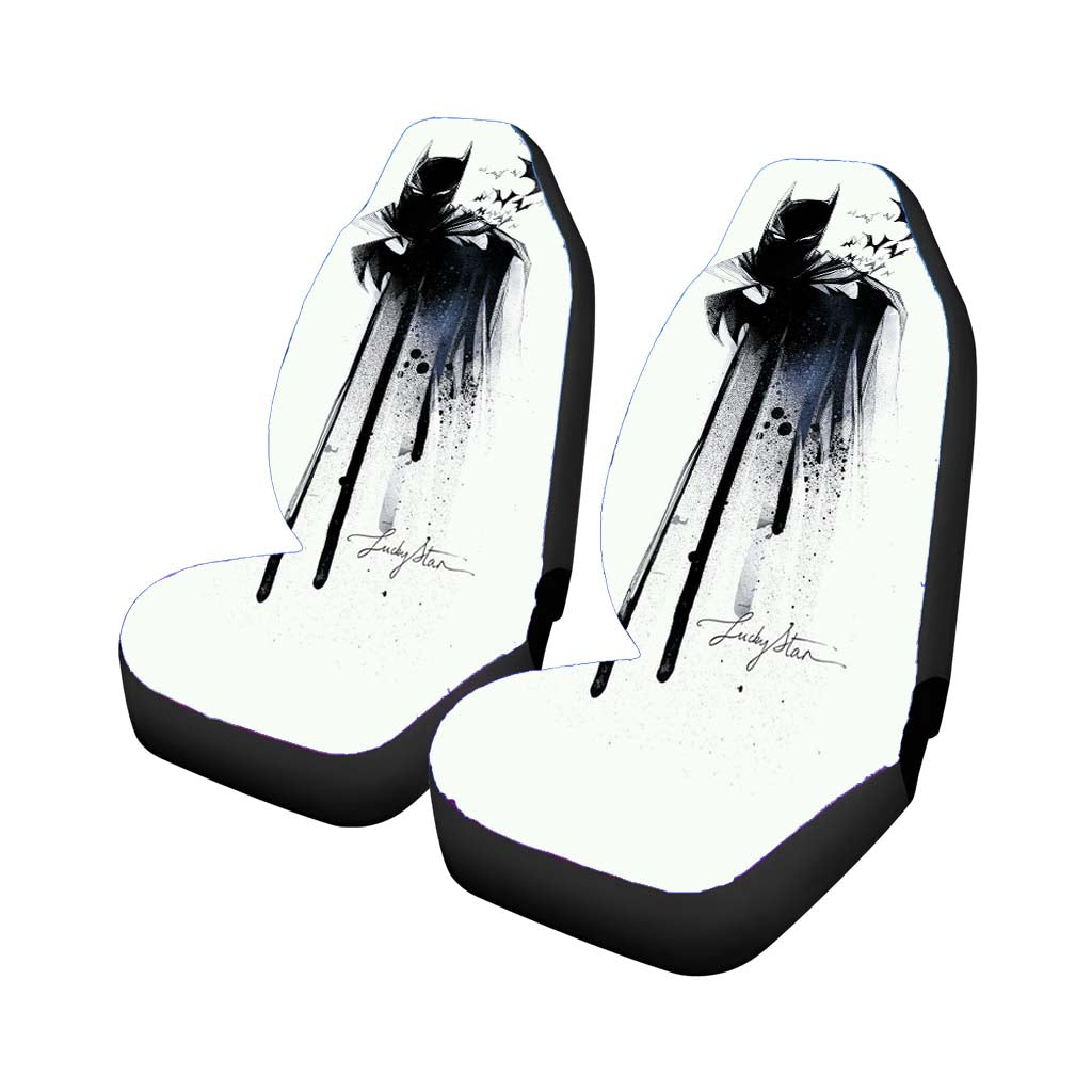 Batman Art White Ask car Seat Covers